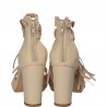 Sandale fashion, cu franjuri si toc inalt