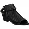 Sandale fashion, negre, cu toc mic