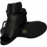 Sandale fashion, negre, cu toc mic
