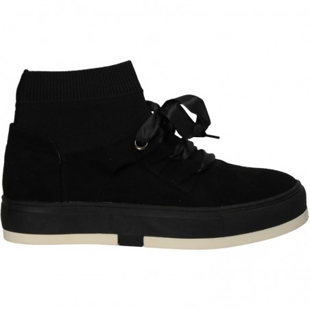 Pantofi Femei, casual, negri, cu tricot