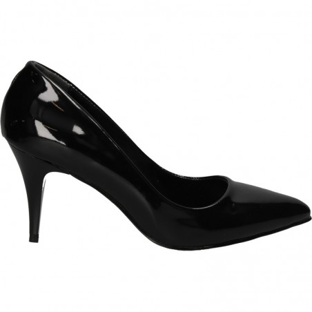 Pantofi de lac, negri, stil elegant