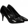 Pantofi de lac, negri, stil elegant