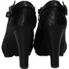 Pantofi fashion, stil moto, cu toc inalt