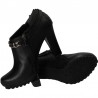 Pantofi fashion, stil moto, cu toc inalt