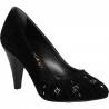 Pantofi catifea neagra, cu strasuri