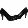 Pantofi catifea neagra, cu strasuri