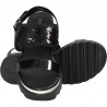 Sandale fashion, de dama, cu paiete negre