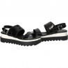 Sandale fashion, de dama, cu paiete negre