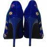 Pantofi de gala, albastru royal, cu toc stiletto