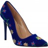 Pantofi de gala, albastru royal, cu toc stiletto
