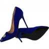 Pantofi de gala, albastru royal, cu toc stiletto