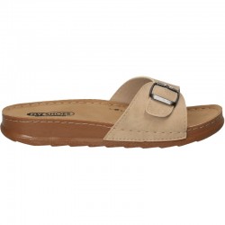 Saboti simpli, de dama, bej, marca Fly Shoes