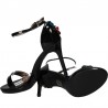 Sandale glamour, negre, cu toc inalt