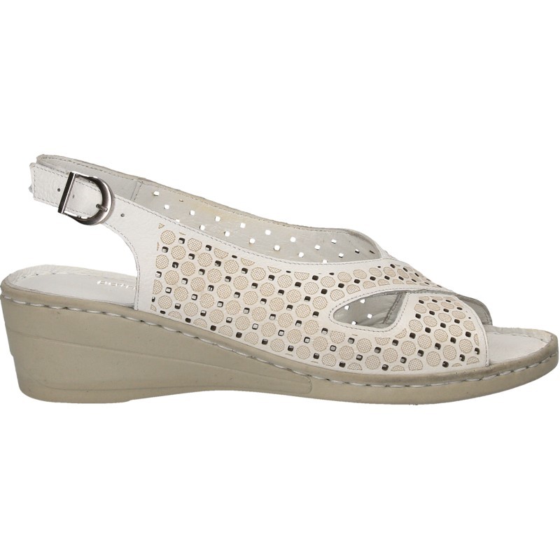 Sandale albe, platforma, piele naturala Sandale albe, platforma, piele naturala