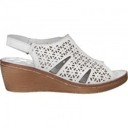 Sandale clasice, albe, din piele, pentru femei