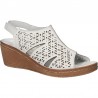 Sandale clasice, albe, din piele, pentru femei