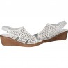 Sandale clasice, albe, din piele, pentru femei