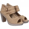 Sandale fashion, maro, cu toc inalt