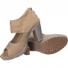 Sandale fashion, maro, cu toc inalt
