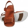 Sandale fashion, motive florale, piele naturala