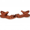 Sandale fashion, motive florale, piele naturala