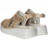 Sandale dama, glamour, bej auriu, piele