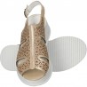 Sandale dama, glamour, bej auriu, piele
