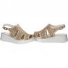 Sandale dama, glamour, bej auriu, piele