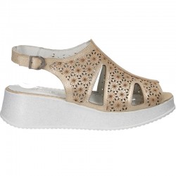 Sandale glamour, reflexe aurii, piele