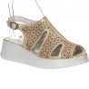 Sandale dama, glamour, bej auriu, piele