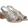 Sandale glamour, florale, piele naturala