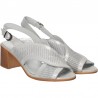 Sandale elegante, toc mediu, din piele
