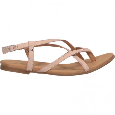 Sandale trendy, fara toc, piele roz