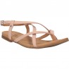 Sandale trendy, fara toc, piele roz