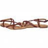 Sandale flip flops, bordo, piele naturala