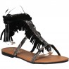 Sandale boho, cu franjuri, pentru femei