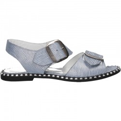 Sandale glamour, albastre, piele