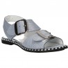 Sandale glamour, albastre, piele naturala