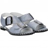 Sandale glamour, albastre, piele naturala