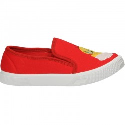 Espadrile copii, rosii, imprimeu modern