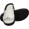 Saboti fashion, albi, piele naturala