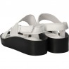 Sandale fashion, albe, piele naturala