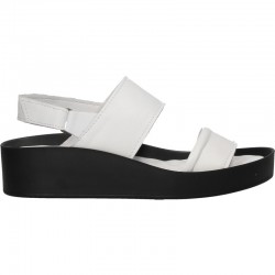 Sandale fashion, albe, piele naturala