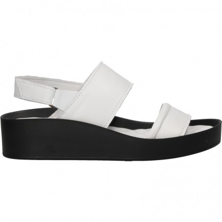 Sandale fashion, albe, piele naturala