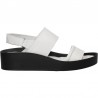 Sandale fashion, albe, piele naturala