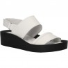 Sandale fashion, albe, piele naturala
