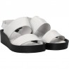 Sandale fashion, albe, piele naturala