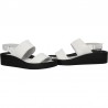Sandale fashion, albe, piele naturala