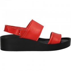 Sandale rosii, stil urban, piele naturala