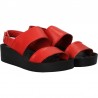 Sandale rosii, stil urban, piele naturala